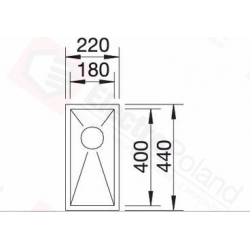 Zlewozmywak Blanco ZEROX 180-U bez korka automatycznego 517237
